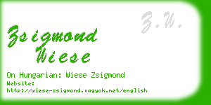 zsigmond wiese business card